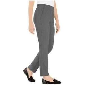 Hilary Radley Pull-On Pant - Tummy Control Black‎ & Gray (Size S/CH/P) - NWOT